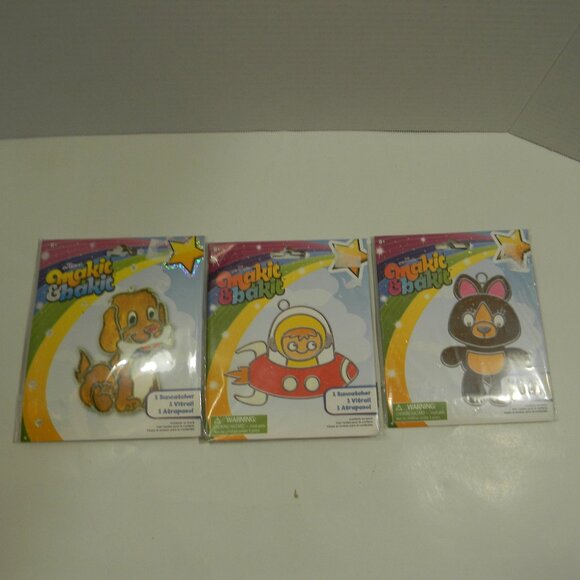 Colorbok Makit & Bakit Suncatcher Stained Glass Kits Metal Set of 3 NEW - Picture 2 of 3